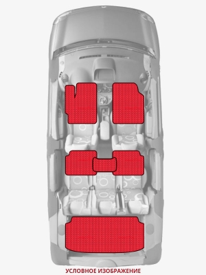ЭВА коврики «Queen Lux» комплект для Hyundai Santa Fe (1G)